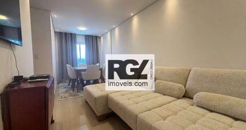 Apartamento com 2 dormitórios à venda, 52 m² por r$ 795.000,00 - embaré - santos/sp