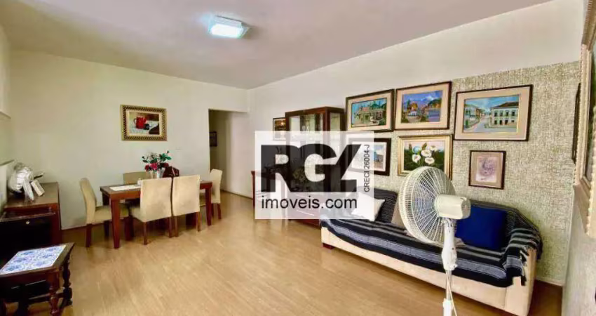 Apartamento com 2 dormitórios à venda, 105 m² por r$ 530.000,00 - embaré - santos/sp