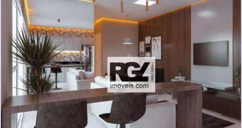Apartamento com 2 dormitórios à venda, 59 m² por R$ 565.000,00 - Estuário - Santos/SP