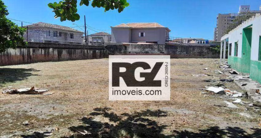 Terreno para alugar, 1848 m² por R$ 72.333,33/mês - Aparecida - Santos/SP