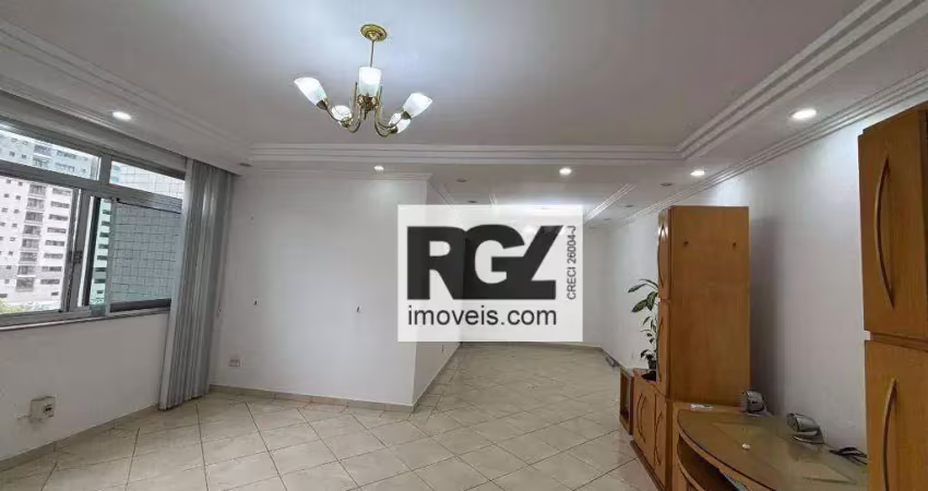 Apartamento com 3 dormitórios à venda, 144 m² por r$ 1.100.000,00 - gonzaga - santos/sp