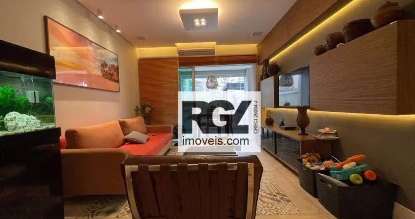 Apartamento com 2 dormitórios à venda, 106 m² por r$ 1.490.000,00 - gonzaga - santos/sp