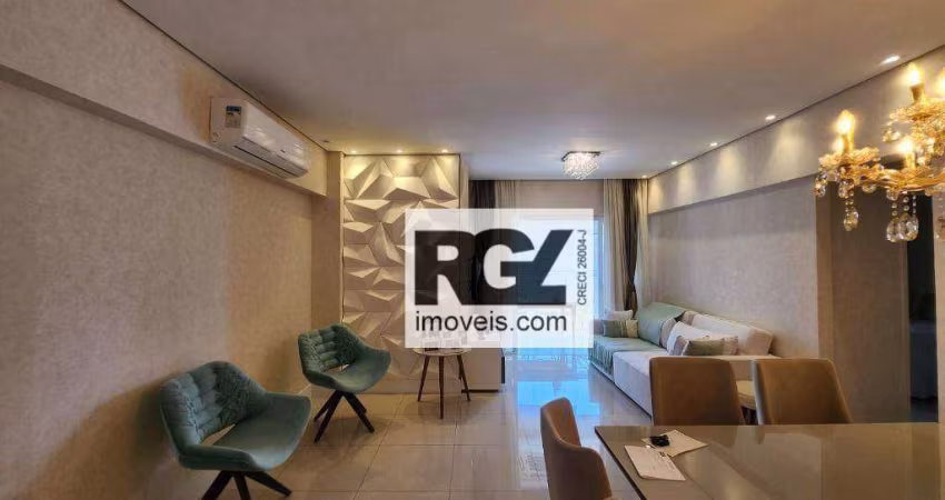 Apartamento com 2 dormitórios, 109 m² - venda por R$ 1.760.000,00 ou aluguel por R$ 8.500,00/mês - Gonzaga - Santos/SP