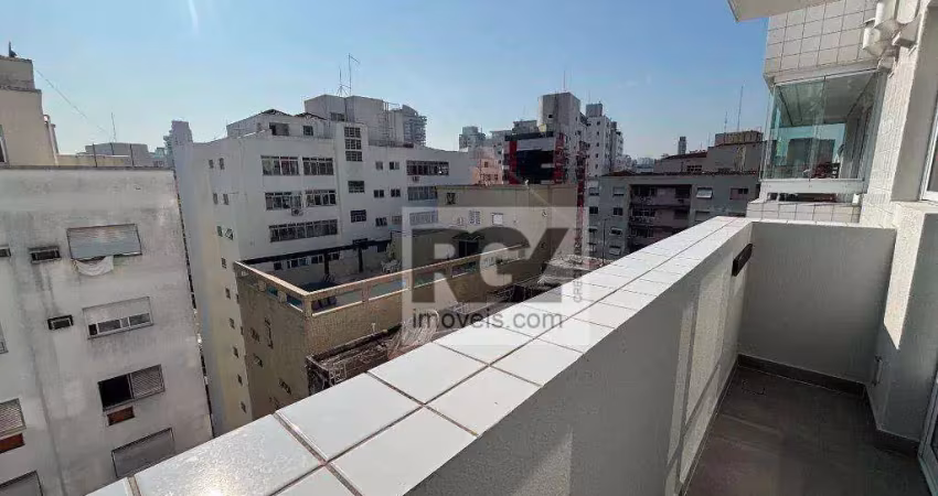 Apartamento com 2 dormitórios à venda, 62 m² por r$ 830.000,00 - gonzaga - santos/sp