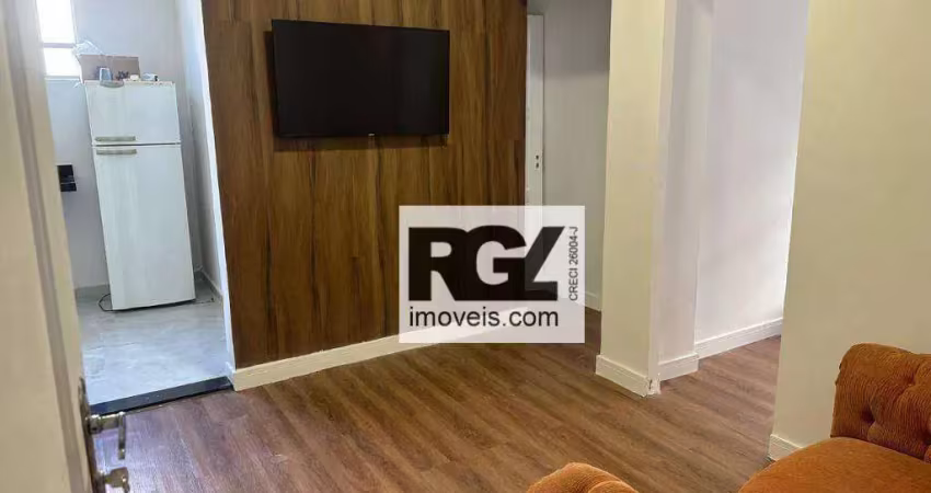 Apartamento com 2 dormitórios à venda, 55 m² por r$ 415.000,00 - boqueirão - santos/sp