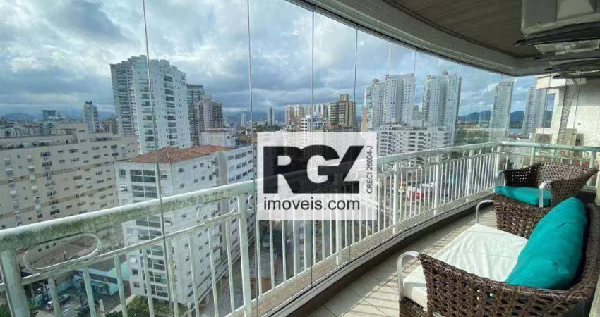 Apartamento com 3 dormitórios à venda, 199 m² por r$ 2.996.000,00 - ponta da praia - santos/sp