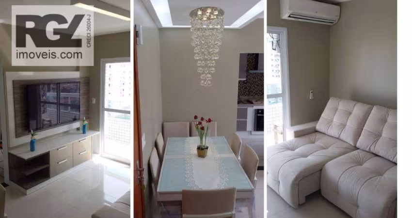 Apartamento com 2 dormitórios para alugar, 85 m² por R$ 5.200,00/mês - Campo Grande - Santos/SP