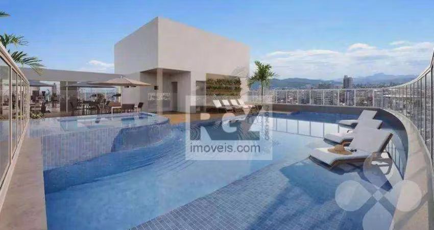 Apartamento com 2 dormitórios para alugar, 65 m² por R$ 6.900,02/mês - Boqueirão - Santos/SP