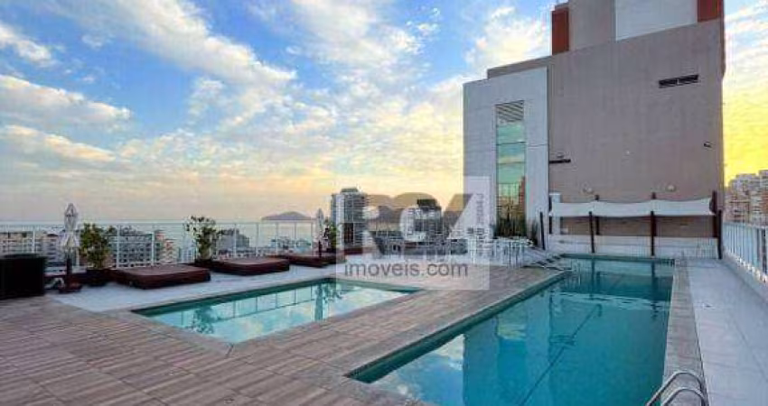 Apartamento com 2 dormitórios para alugar, 80 m² por R$ 6.200/ano - Gonzaga - Santos/SP