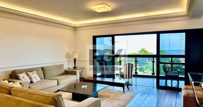 Apartamento com 3 dormitórios para alugar, 251 m² por r$ 17.415/mês - josé menino - santos/sp