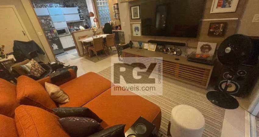 Apartamento com 2 dormitórios à venda, 84 m² por r$ 960.000,00 - embaré - santos/sp