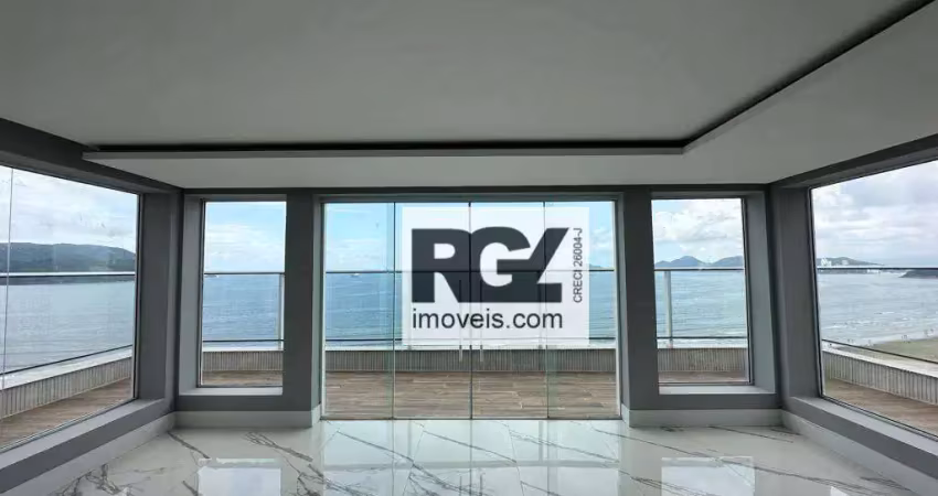 Cobertura com 4 dormitórios, 450 m² - venda por r$ 4.700.000,00 ou aluguel por r$ 22.000,00/mês - boqueirão - santos/sp