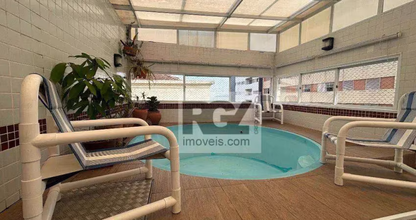 Cobertura com 3 dormitórios à venda, 198 m² por r$ 1.600.000,00 - embaré - santos/sp