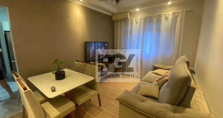 Apartamento com 2 dormitórios à venda, 67 m² por r$ 375.000,00 - marapé - santos/sp