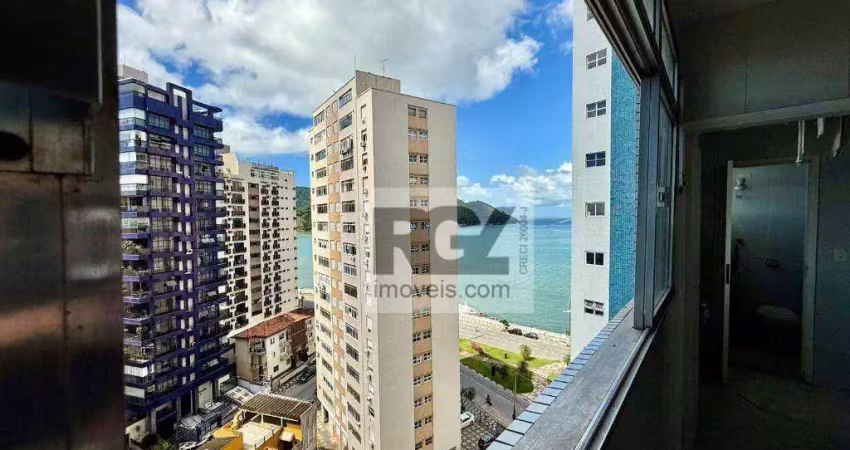 Apartamento com 3 dormitórios à venda, 199 m² por r$ 1.850.000 - ponta da praia - santos/sp