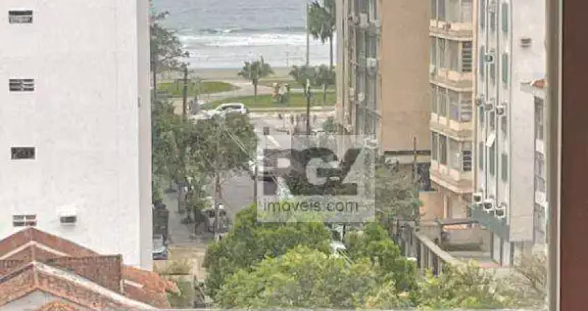 Kitnet com 1 dormitório para alugar, 37 m² por r$ 2.500,00/mês - aparecida - santos/sp