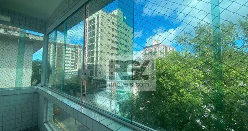 Apartamento com 2 dormitórios à venda, 90 m² por r$ 370.000,00 - embaré - santos/sp