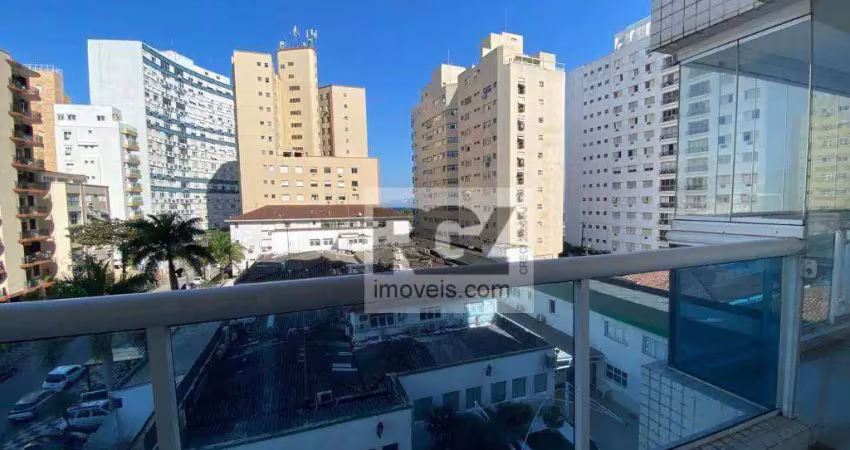 Apartamento com 3 dormitórios para alugar, 110 m² por r$ 7.400/mês - ponta da praia - santos/sp