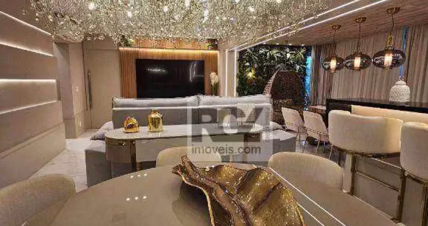 Apartamento com 3 dormitórios à venda, 132 m² por r$ 2.500.000,00 - ponta da praia - santos/sp