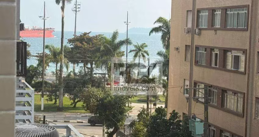 Kitnet vista mar à venda, 38 m² por r$ 320.000 - ponta da praia - santos/sp