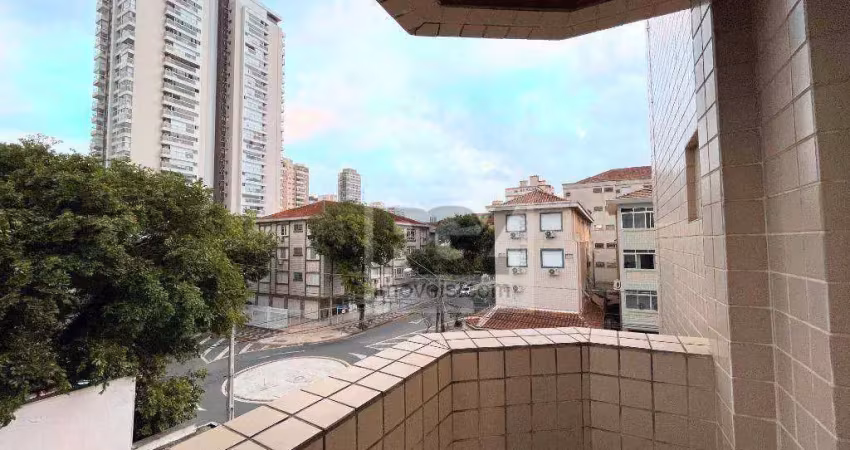 Apartamento com 2 dormitórios à venda, 115 m² por r$ 660.000,00 - embaré - santos/sp
