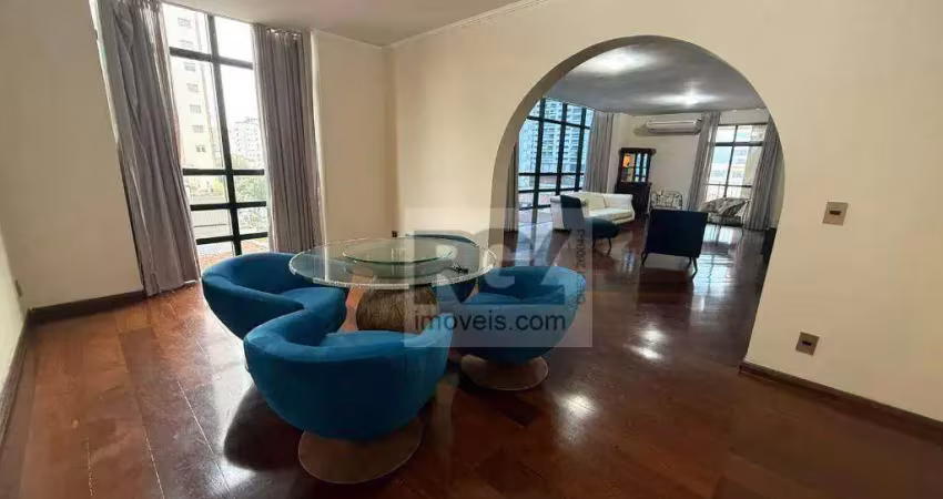 Apartamento com 4 suítes para alugar, 300 m² por r$ 8.000/mês - aparecida - santos/sp