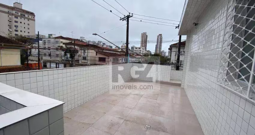 Casa com 3 dormitórios para alugar, 104 m² por r$ 3.500/mês - campo grande - santos/sp