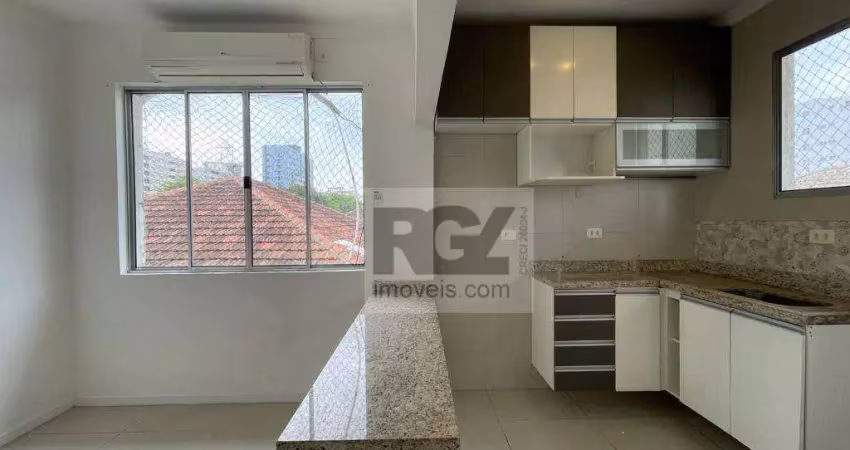 Apartamento com 1 dormitório à venda, 34 m² por r$ 255.000,00 - ponta da praia - santos/sp