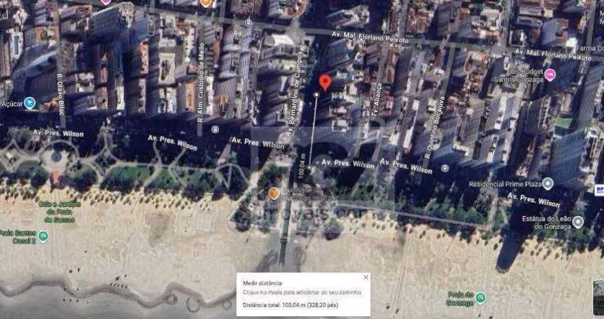 Terreno para alugar, 480 m² por r$ 30.000/mês - gonzaga - santos/sp