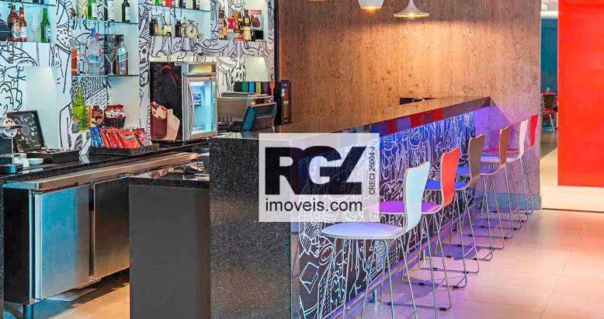 Studio em hotel com 1 suíte à venda, 18 m² por r$ 300.000 - valongo - santos/sp