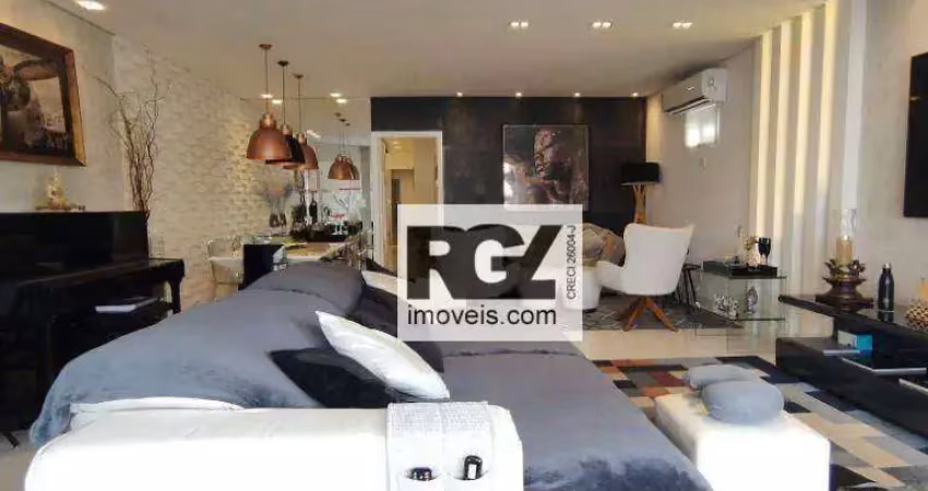 Apartamento com 3 dormitórios à venda, 170 m² por r$ 2.360.000,00 - gonzaga - santos/sp