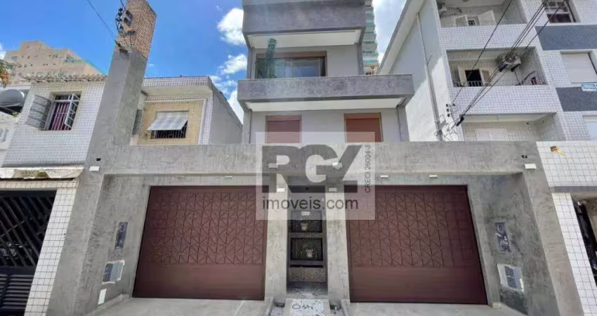 Casa com 4 dormitórios à venda, 331 m² por r$ 2.200.000,00 - pompéia - santos/sp