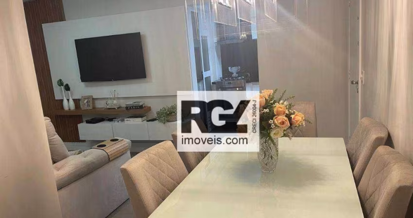 Apartamento com 2 dormitórios à venda, 68 m² por R$ 680.000 - Gonzaga - Santos/SP