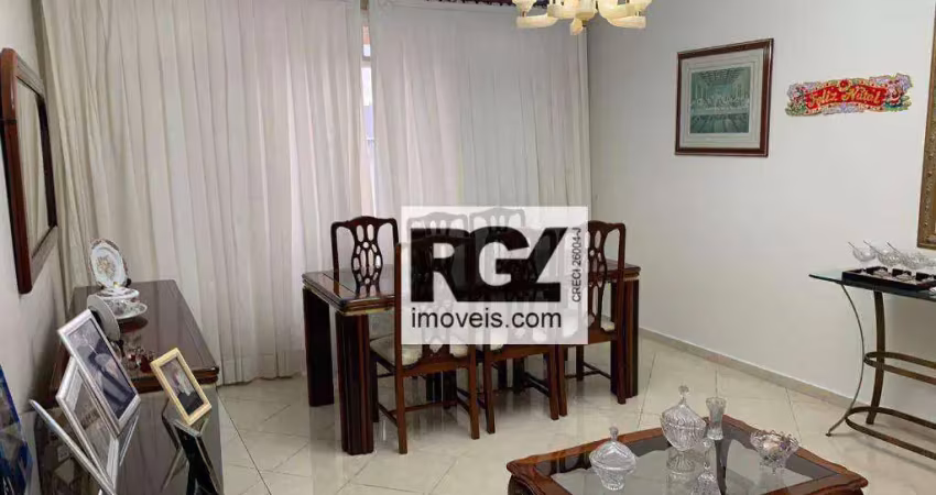 Apartamento com 3 dormitórios à venda, 128 m² por r$ 590.000,00 - embaré - santos/sp