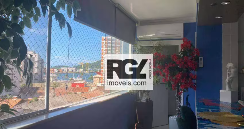 Apartamento com 2 dormitórios à venda, 137 m² por r$ 850.000,00 - ponta da praia - santos/sp