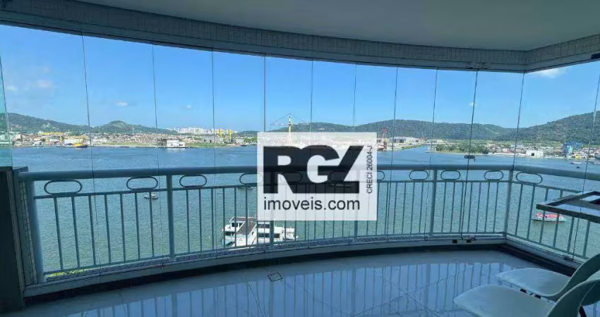 Apartamento com 3 dormitórios para alugar, 199 m² por r$ 16.000,00/mês - ponta da praia - santos/sp