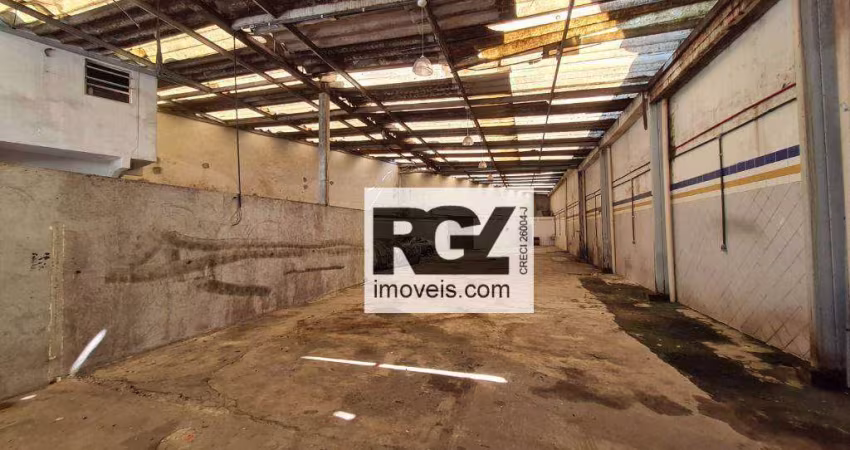 Galpão para alugar, 330 m² por R$ 7.500,00/mês - Centro - Santos/SP