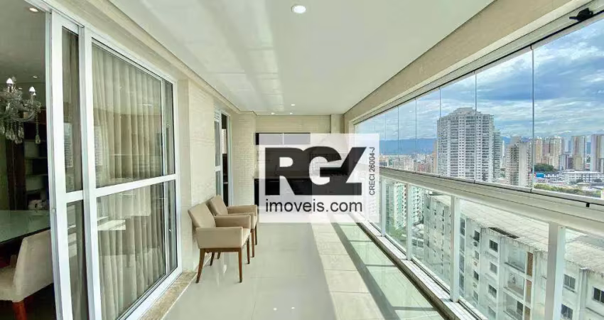 Apartamento com 3 dormitórios à venda, 186 m² por r$ 3.000.000,00 - ponta da praia - santos/sp