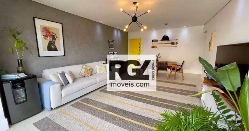 Apartamento com 3 dormitórios à venda, 143 m² por r$ 1.070.000,00 - ponta da praia - santos/sp