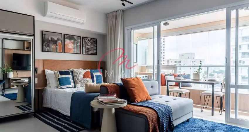 Apartamento para venda e locação no campo belo com 48m², 1 quarto e 1 vaga - próximo ao aeroporto d