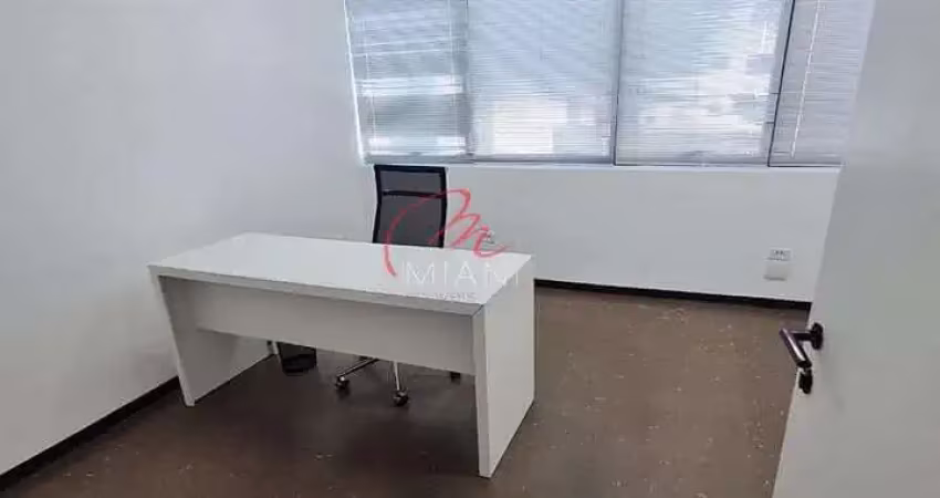 Sala comercial para locação com 61m², 2 salas, 2 banheiros, ar-condicionado, sala de reunião na san