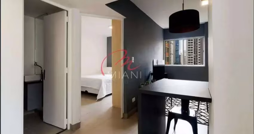 Apartamento para locação com 40m², 1 quarto e 1 vaga de garagem no itaim bibi - próx. da estação ci