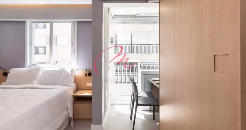 Studio para locação na bela vista com 20m², 100% mobiliado e decorado, o apartamento é completo e p