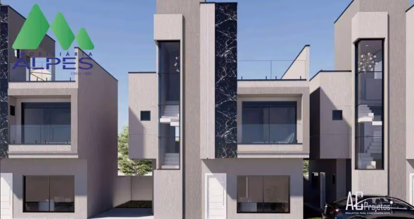 Sobrado com 3 dormitórios à venda, 127 m² por r$ 948.000,00 - capão raso - curitiba/pr