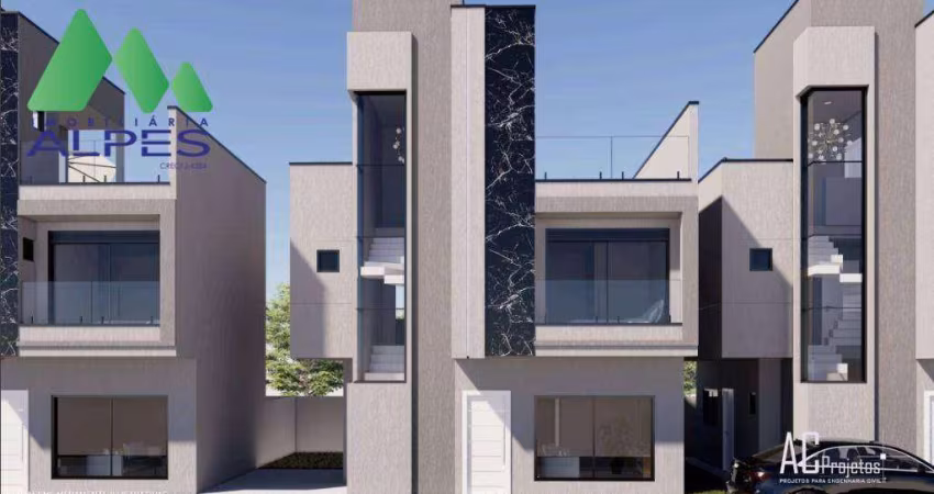 Sobrado com 3 dormitórios à venda, 127 m² por R$ 898.000,00 - Capão Raso - Curitiba/PR