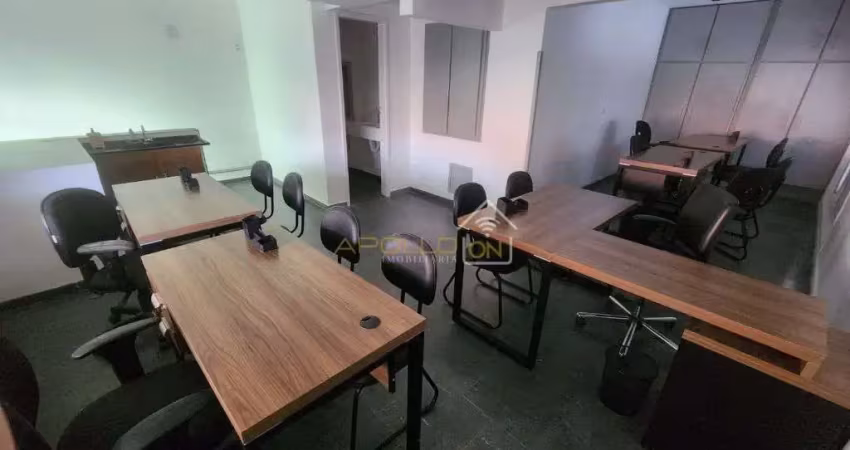 Sala comercial com 4 salas para alugar no Gonzaga, Santos 