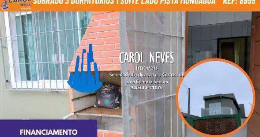 Sobrado 3 dormitórios 1 suite lado pista financiamento mongaguá
