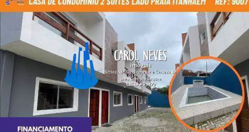 Casa condomínio 2 suítes piscina lado praia financiamento itanhaém