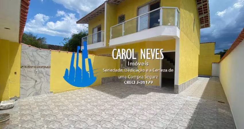 Sobrado 2 dormitórios lado praia financiamento bancário verde mar mongaguá