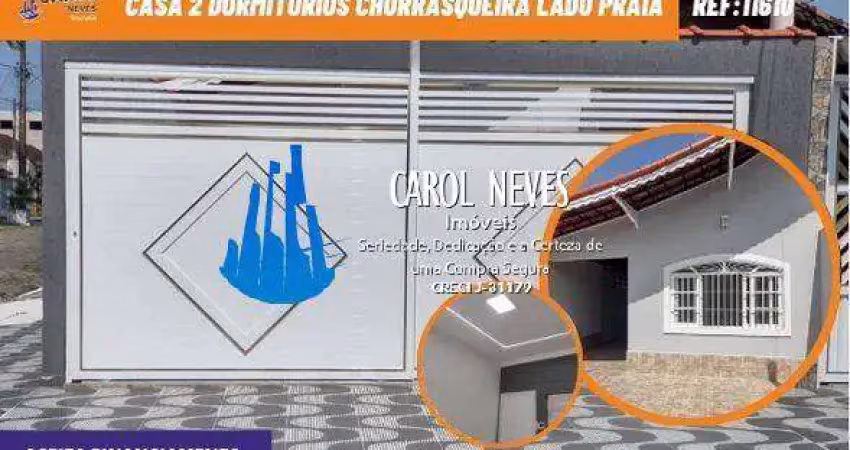 Casa 2 dormitorios churrasqueira lado praia financiamento praia grande